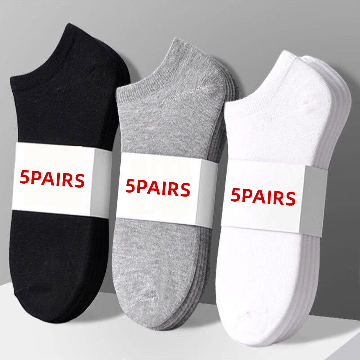 No Show Sock Women - 5 paires de chaussettes bateau unisexes