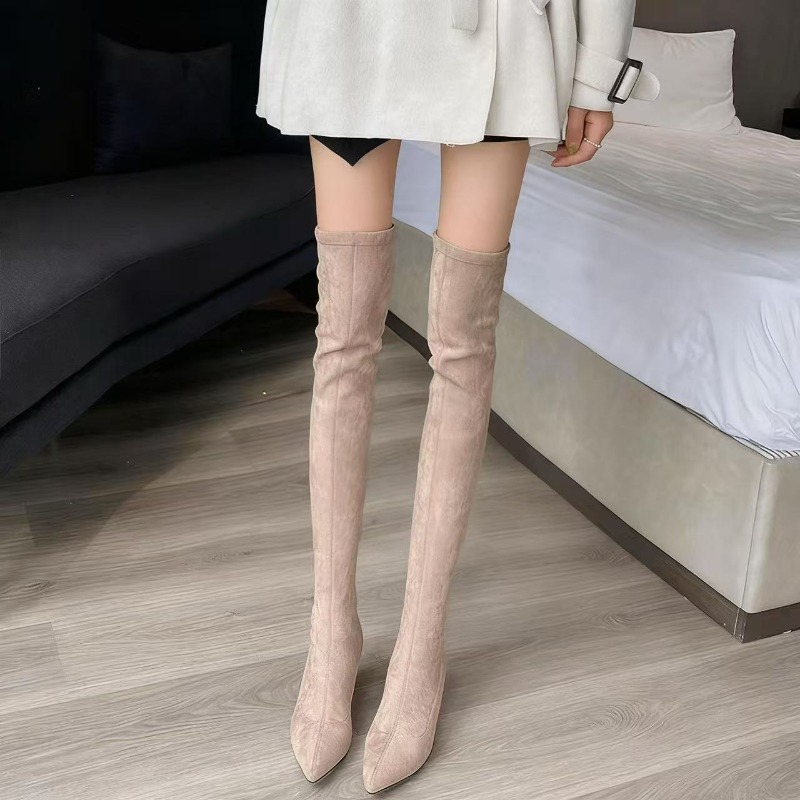 Knee High Sock Women - Bottes Sexy pour femmes, bout pointu,