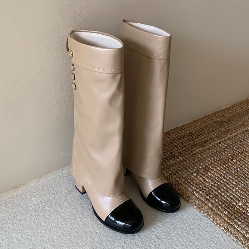 Élégantes bottes hautes noires - Knee High Sock Women avis et prix