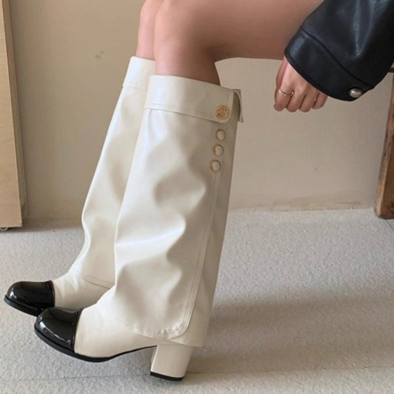Élégantes bottes hautes noires - Knee High Sock Women avis et prix