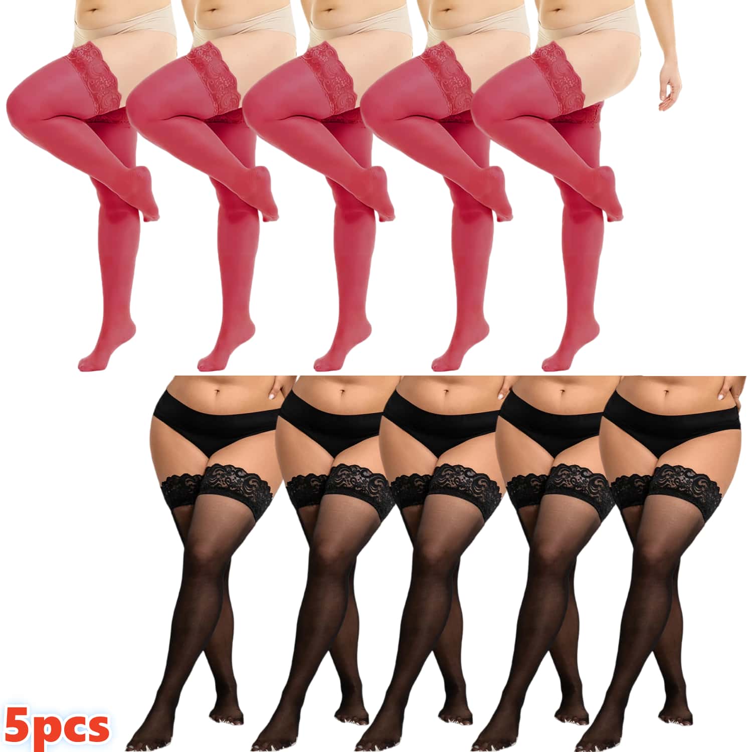 Bas cuissardes en dentelle gra - Thigh High Sock Stay Up avis et prix