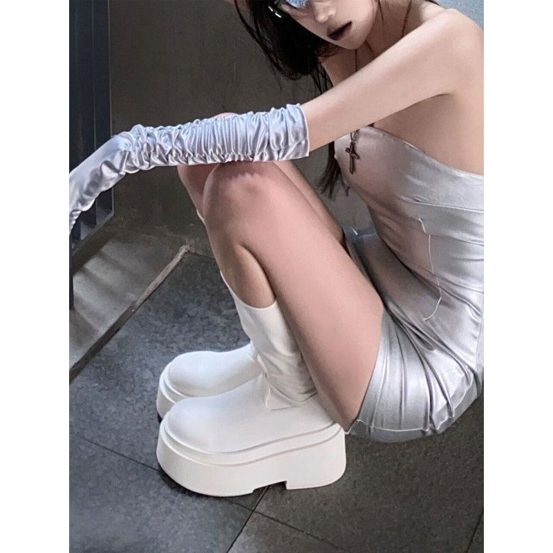 Bottes à tube long à semelles  - Knee High Sock Women avis et prix